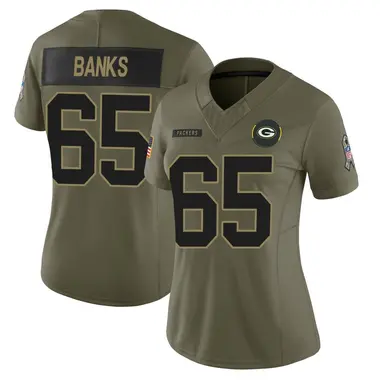 Aaron Banks Women's Limited Olive Green Bay Packers 2025 Salute to Service Jersey