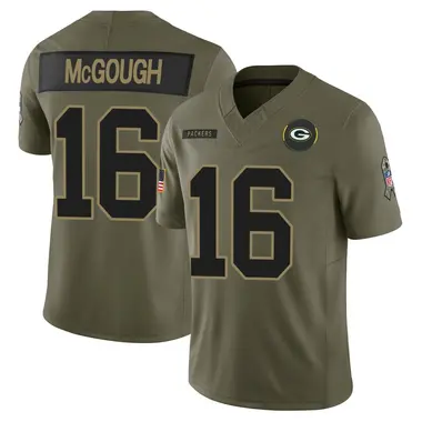 Alex McGough Men's Limited Olive Green Bay Packers 2025 Salute to Service Jersey