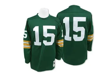 Bart Starr Men's Authentic Green Green Bay Packers Mitchell and Ness Throwback Jersey