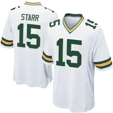 Bart Starr Men's Game White Green Bay Packers Jersey