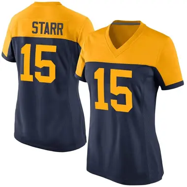 Bart Starr Women's Game Navy Green Bay Packers Alternate Jersey