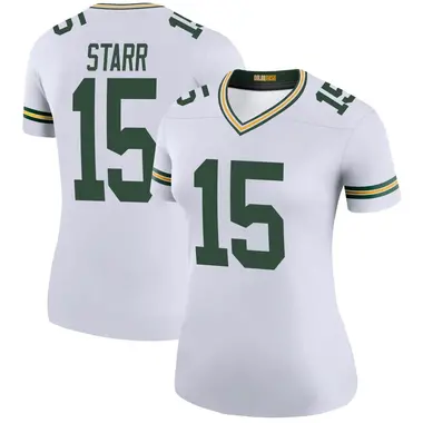 Bart Starr Women's Legend White Green Bay Packers Color Rush Jersey