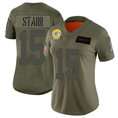 Bart Starr Women's Limited Camo Green Bay Packers 2019 Salute to Service Jersey