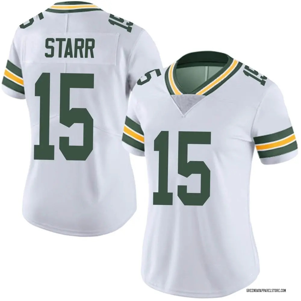 Bart Starr Women's Limited White Green Bay Packers Vapor Untouchable Jersey