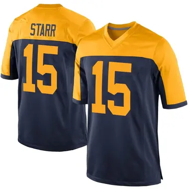 Bart Starr Youth Game Navy Green Bay Packers Alternate Jersey