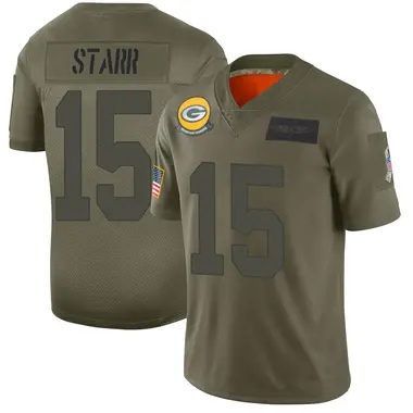 Bart Starr Youth Limited Camo Green Bay Packers 2019 Salute to Service Jersey