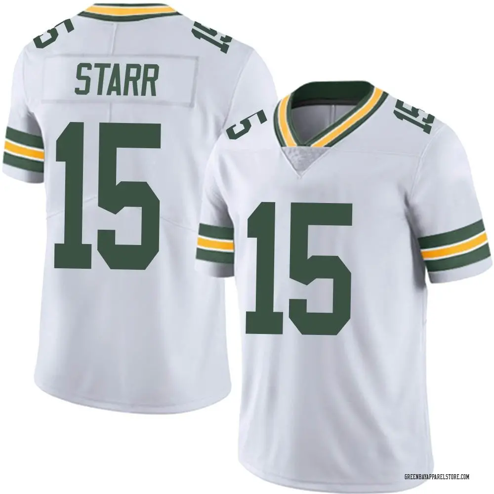 Bart Starr Youth Limited White Green Bay Packers Vapor Untouchable Jersey