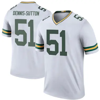 Dani Dennis-Sutton Men's Legend White Green Bay Packers Color Rush Jersey