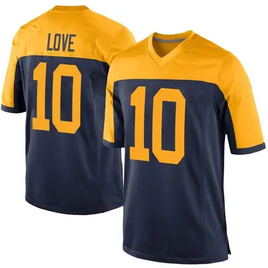 Jordan Love Men's Game Navy Green Bay Packers Alternate Jersey