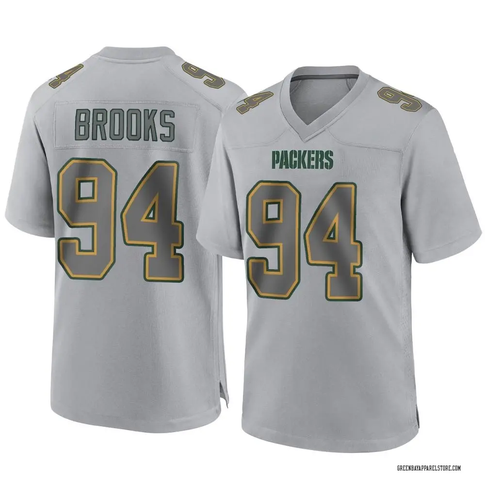 Karl Brooks Men's Game Gray Green Bay Packers Atmosphere Fashion Jersey