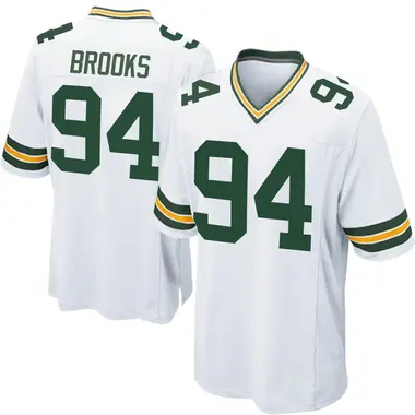 Karl Brooks Men's Game White Green Bay Packers Jersey