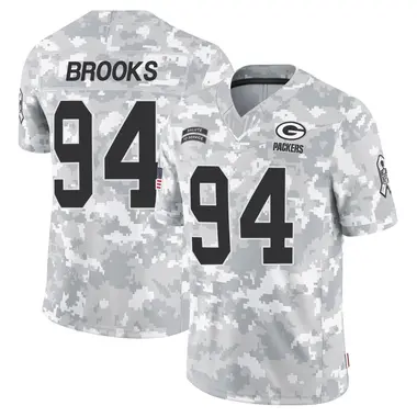 Karl Brooks Men's Limited Arctic Camo Green Bay Packers 2024 Salute to Service Jersey