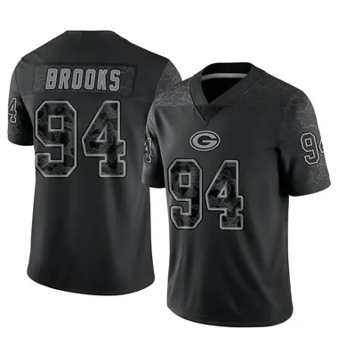 Karl Brooks Men's Limited Black Green Bay Packers Reflective Jersey