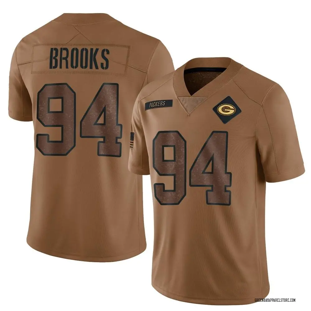 Karl Brooks Men's Limited Brown Green Bay Packers 2023 Salute To Service Jersey
