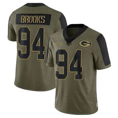 Karl Brooks Men's Limited Olive Green Bay Packers 2021 Salute To Service Jersey