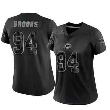 Karl Brooks Women's Limited Black Green Bay Packers Reflective Jersey