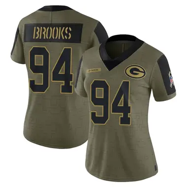 Karl Brooks Women's Limited Olive Green Bay Packers 2021 Salute To Service Jersey