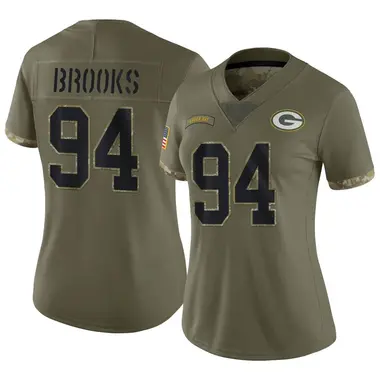 Karl Brooks Women's Limited Olive Green Bay Packers 2022 Salute To Service Jersey