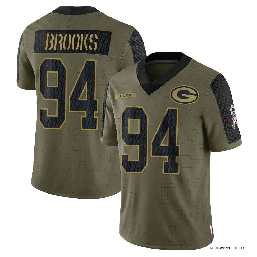 Karl Brooks Youth Limited Olive Green Bay Packers 2021 Salute To Service Jersey