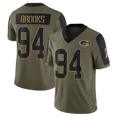 Karl Brooks Youth Limited Olive Green Bay Packers 2021 Salute To Service Jersey