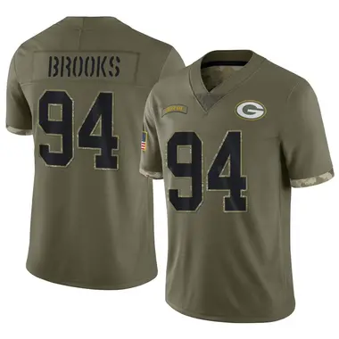 Karl Brooks Youth Limited Olive Green Bay Packers 2022 Salute To Service Jersey