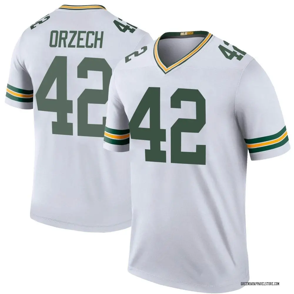 Matt Orzech Youth Legend White Green Bay Packers Color Rush Jersey