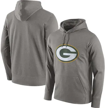 Men's Gray Green Bay Packers Circuit Logo Essential Performance Pullover Hoodie