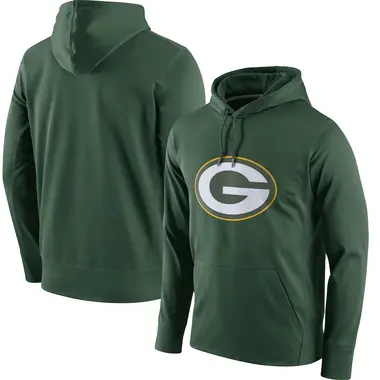 Men's Green Green Bay Packers Circuit Logo Essential Performance Pullover Hoodie