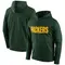 Men's Green Green Bay Packers Circuit Wordmark Essential Performance Pullover Hoodie