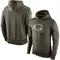 Men's Olive Green Bay Packers Salute to Service KO Performance Hoodie